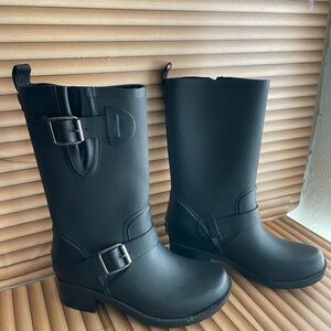Kenneth Cole Black Winter Buckle Boots